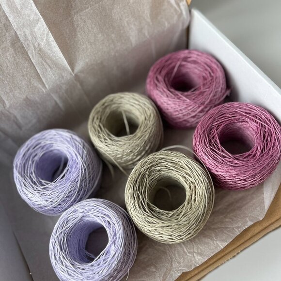 Set of Six 100% linen Yarn Spools - Picture 3 of 3